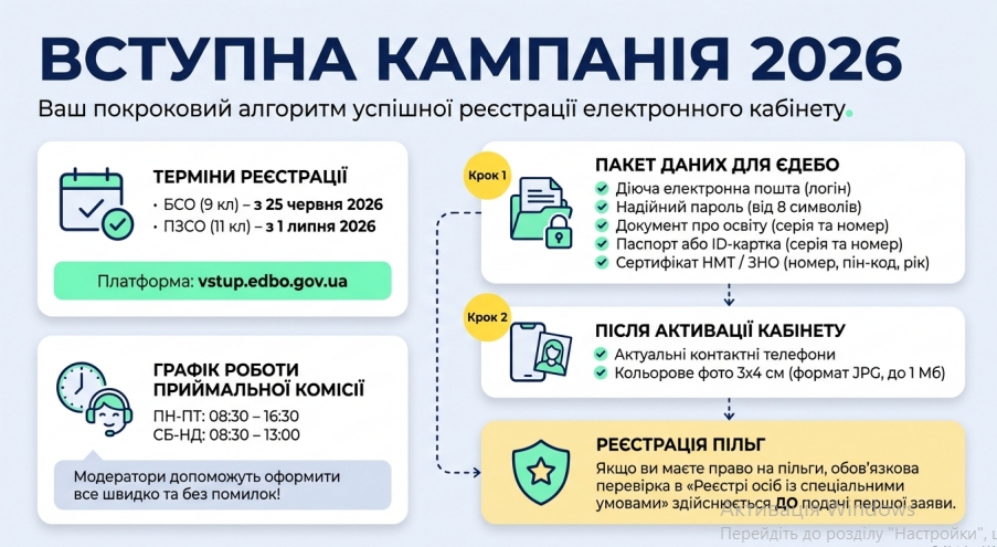 Вступна кампанія 2026